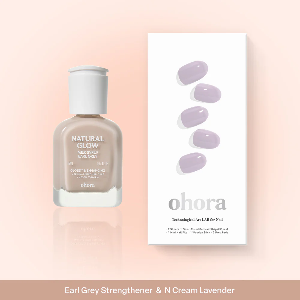 [5% OFF - Strengthener x Nail] Earl Grey & Cream Lavender
